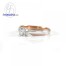 แหวนทองสีชมพู พิ้งค์โกลด์ แหวนเพชร แหวนแต่งงาน แหวนหมั้น- R1233DPG-18K